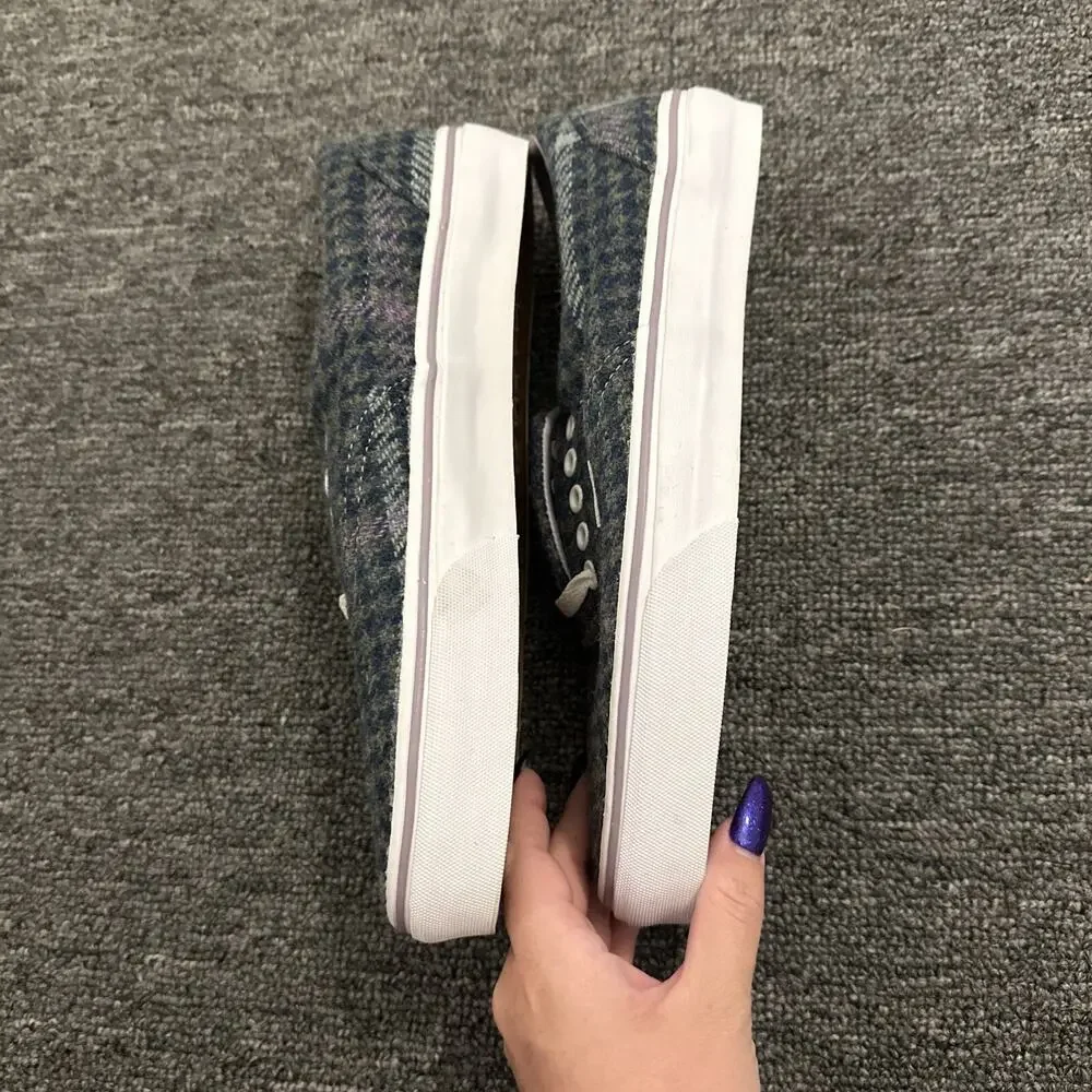 Van's Plaid Tweed Houndstooth Era Sneaker Shoes Blue - US Men's 9.5 Women's 11 - Picture 2 of 6